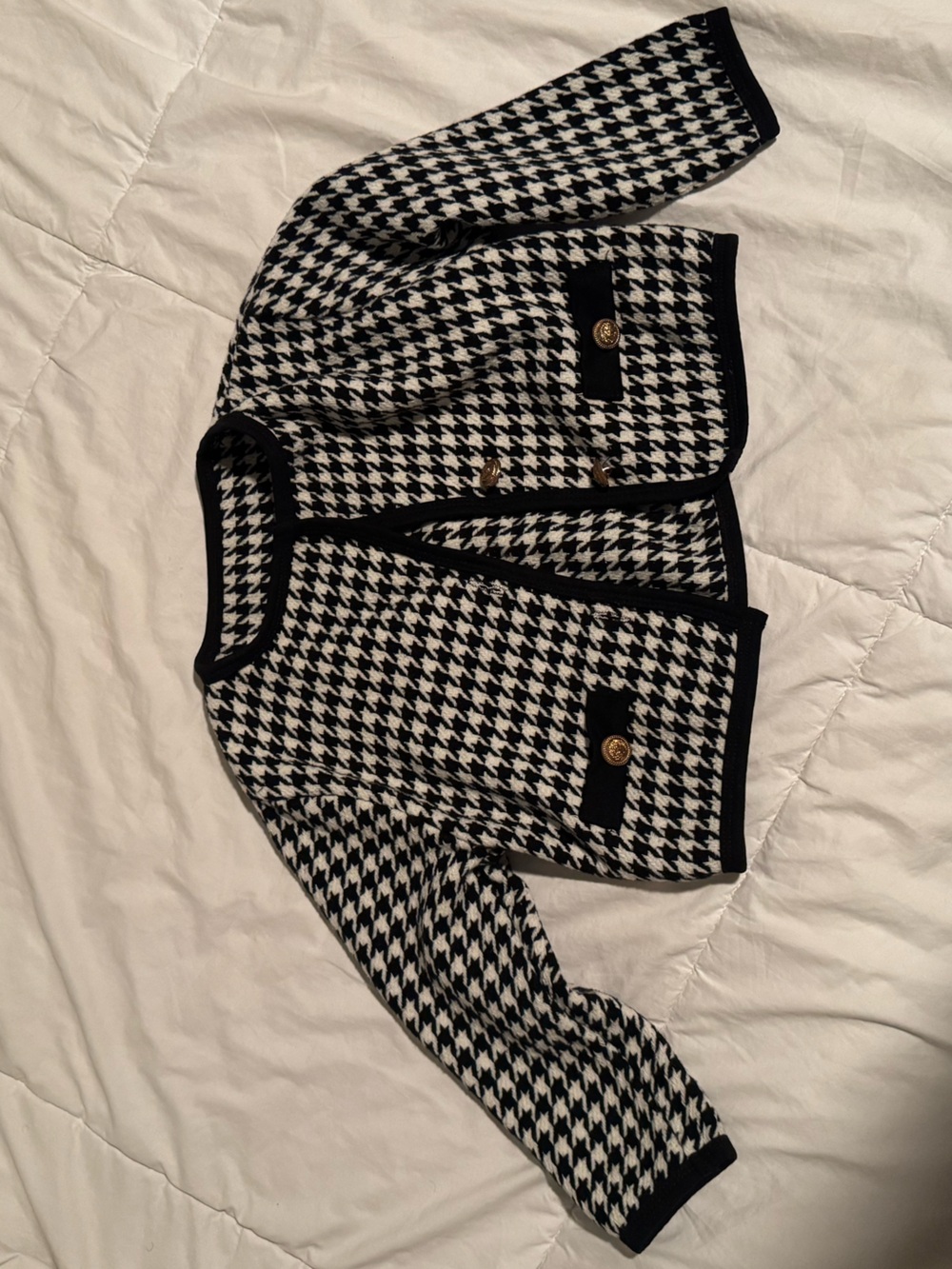 Black & White Houndstooth Jacket